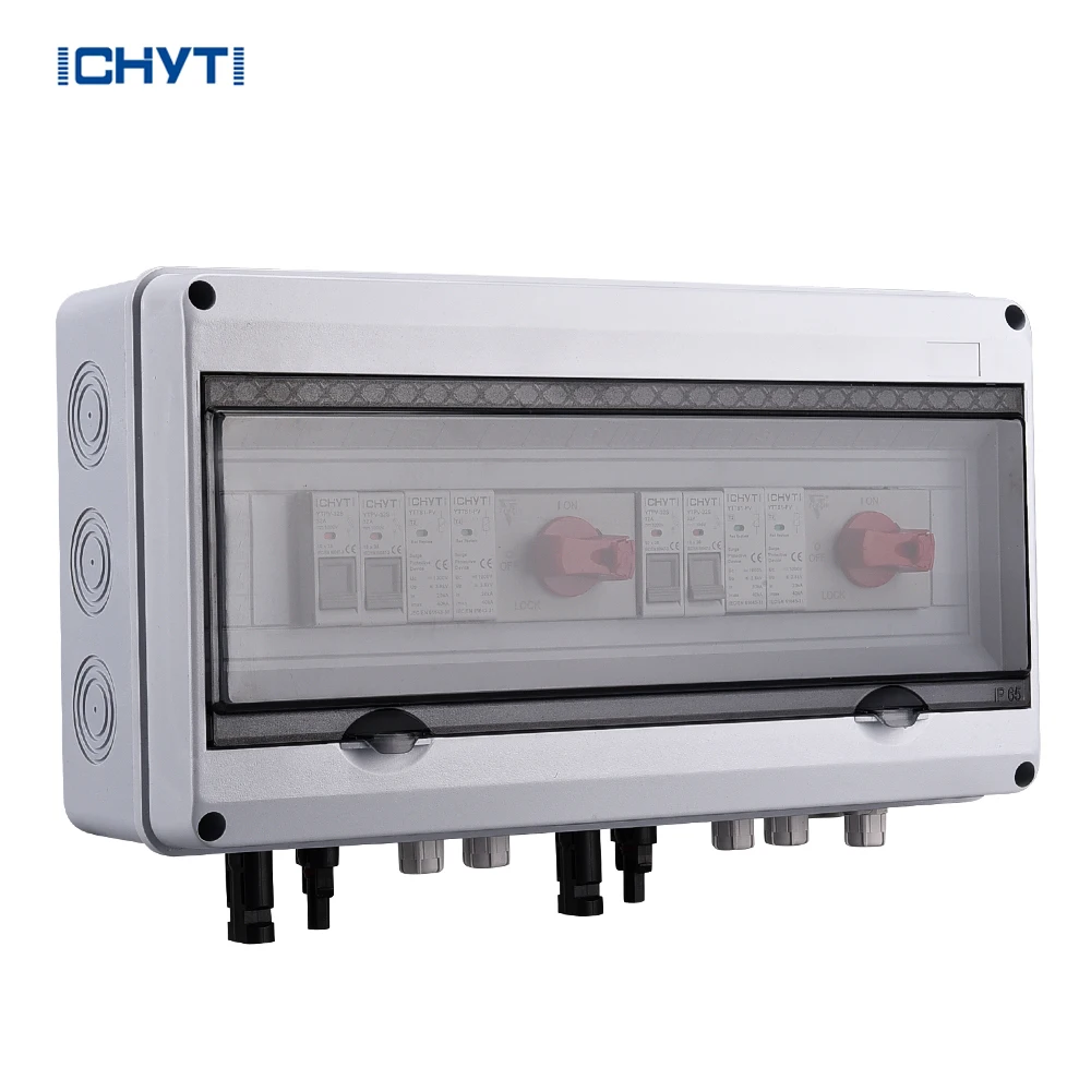 New Model 2 String Electric PV Solar Combiner Box Two in Two Out 1000v for 10kw