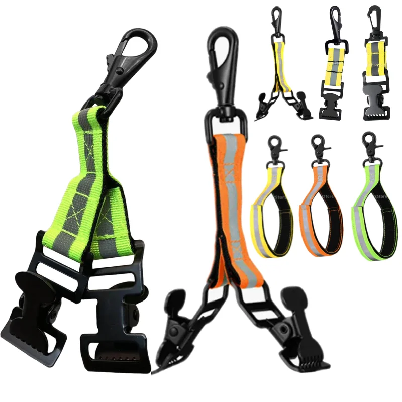 Glove Clips Firefighter Glove Strap Gloves Holder with 2 Clip for Hanging Gloves Tool Bags Glove Keeper Glove Clamp