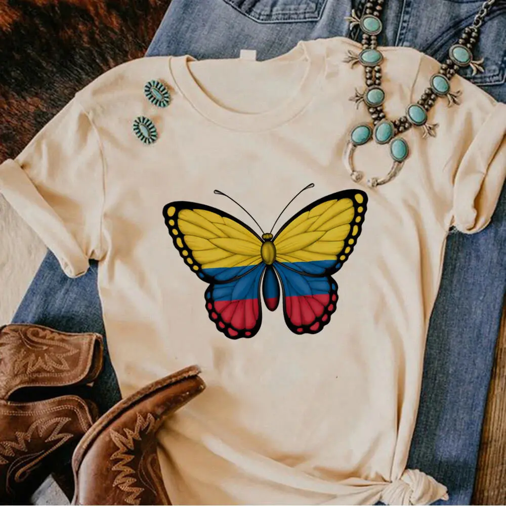 

Женская футболка Колумбии в стиле гранж-панк, классическая корейская одежда в стиле Харадзюку, удобная рубашка с рисунком, винтажная классическая пастельная 80-е панк