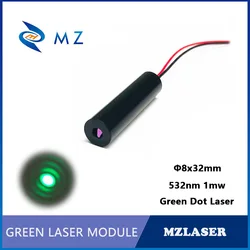 Dot Green laser 8mm 532nm 1mw Industrial APC Drives Green Laser Module