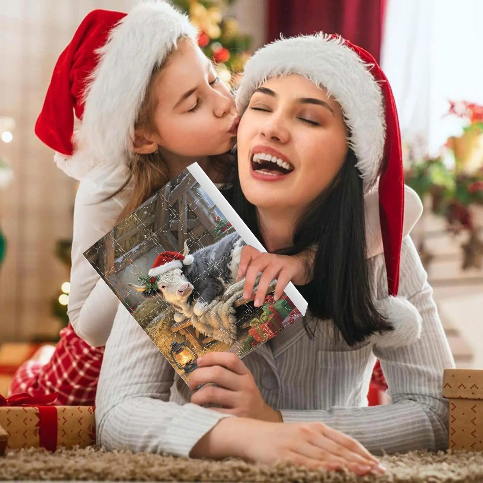 ساعة توقيت مؤقت كبير لعيد الميلاد قادم 24 يومًا تقويم شجرة عيد الميلاد قلادة 24 يومًا العد التنازلي مفاجأة زائد 120 #2