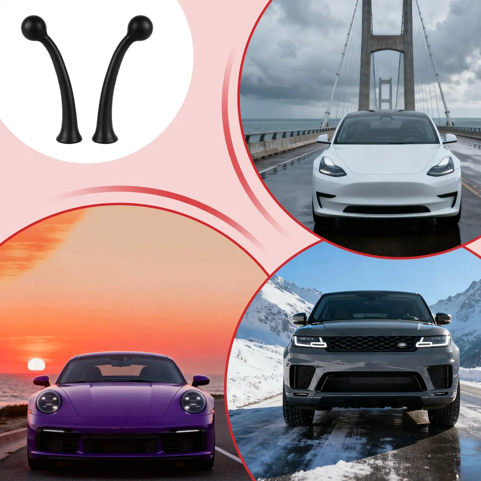 سقف السيارة الديكور الخارجي 2 قطع ذاتية اللصق مضحك الحلزون مخالب ملصق سيارة ذاتية اللصق الخارجي لسيارات الدفع الرباعي سيدان #1