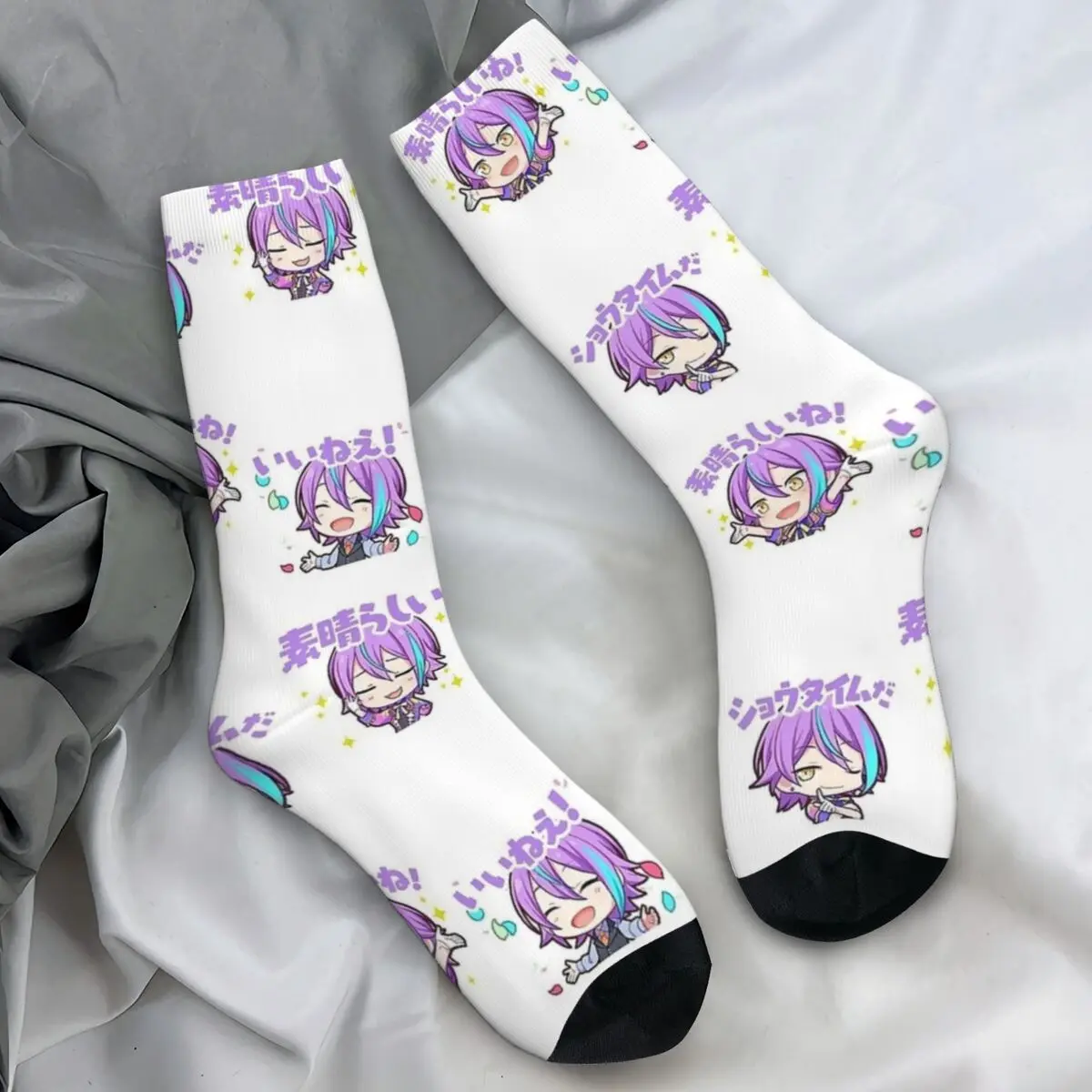 Project Sekai Emu Otori Anime Stockings Rui Kamishiro Design Novelty Socks Winter Non Slip Socks Men Sports High Quality Socks