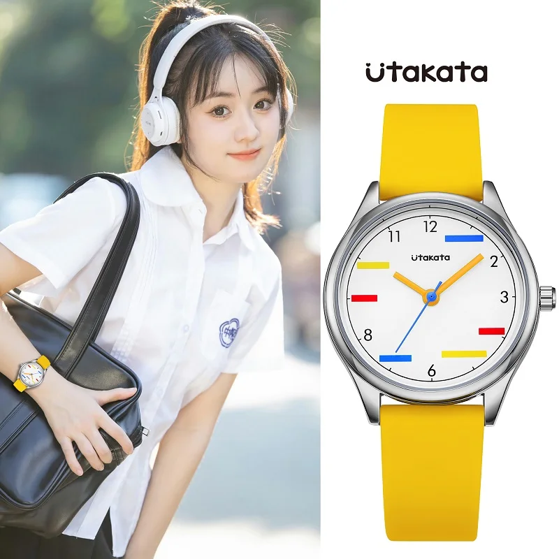 Utakata Fashion Quartz Watch for Women Student Wrist Watches Silicone Strap Watch Wholesale Reloj Mujer Elegante Reloj De Mujer