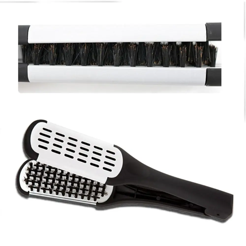 

Портативный двусторонний выпрямитель для волос V-образной формы, износостойкая парикмахерская расческа, прочный антистатический парикмахерский выпрямитель