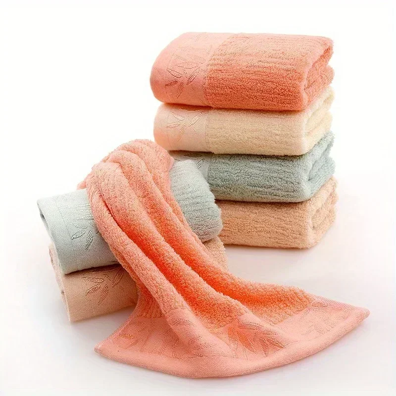 1PC Bamboo Towel Made of Bamboo Fiber, Soft, Absorbent, Quick Drying, Easy to Wash Face, Not Easy to Lose Hair for Home Bathing