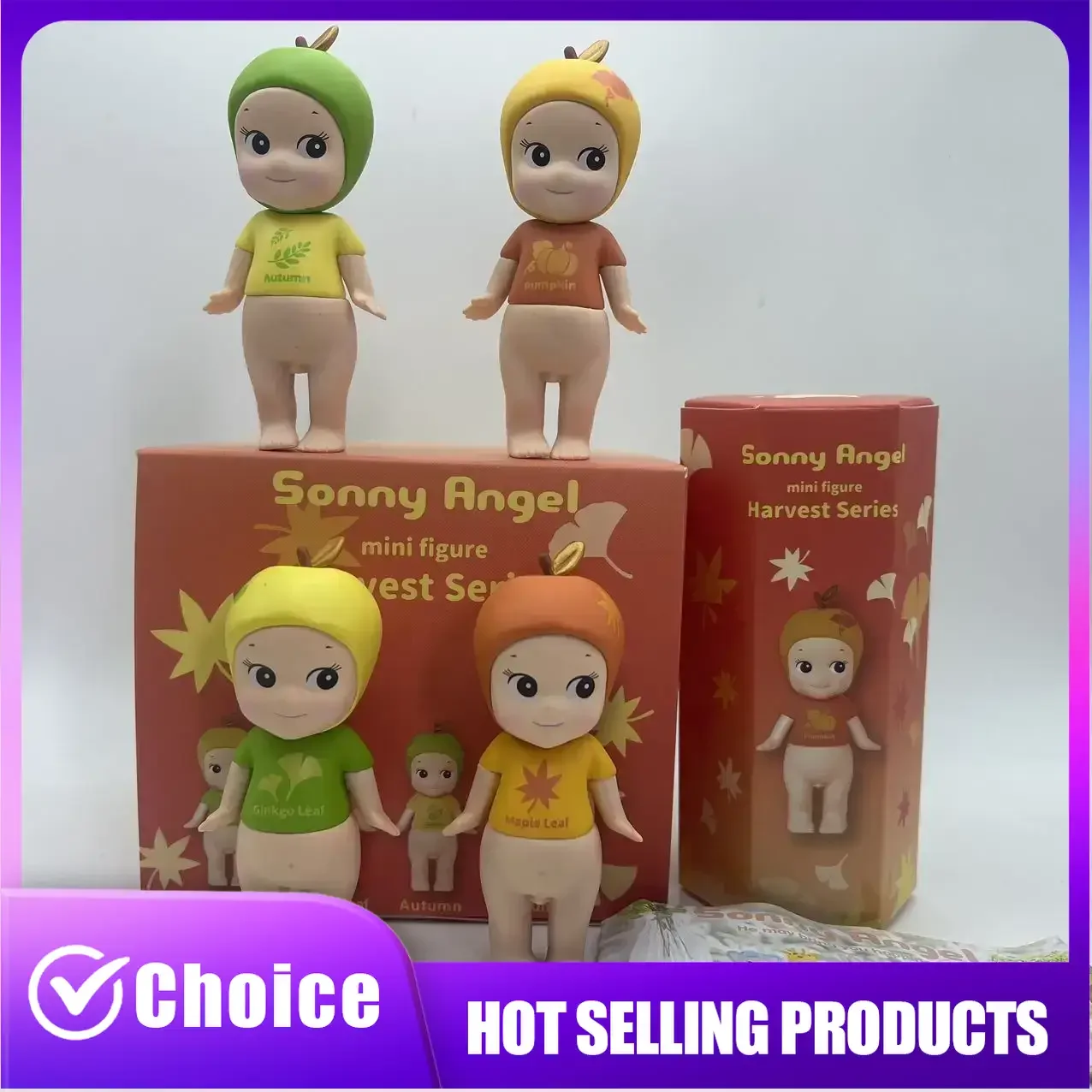 

4Pcs Sonny Angel Harvest Series Blind Box Mini Figures Cute Anime Doll Surprise Gift For Kids Fans Birthday Party Favors