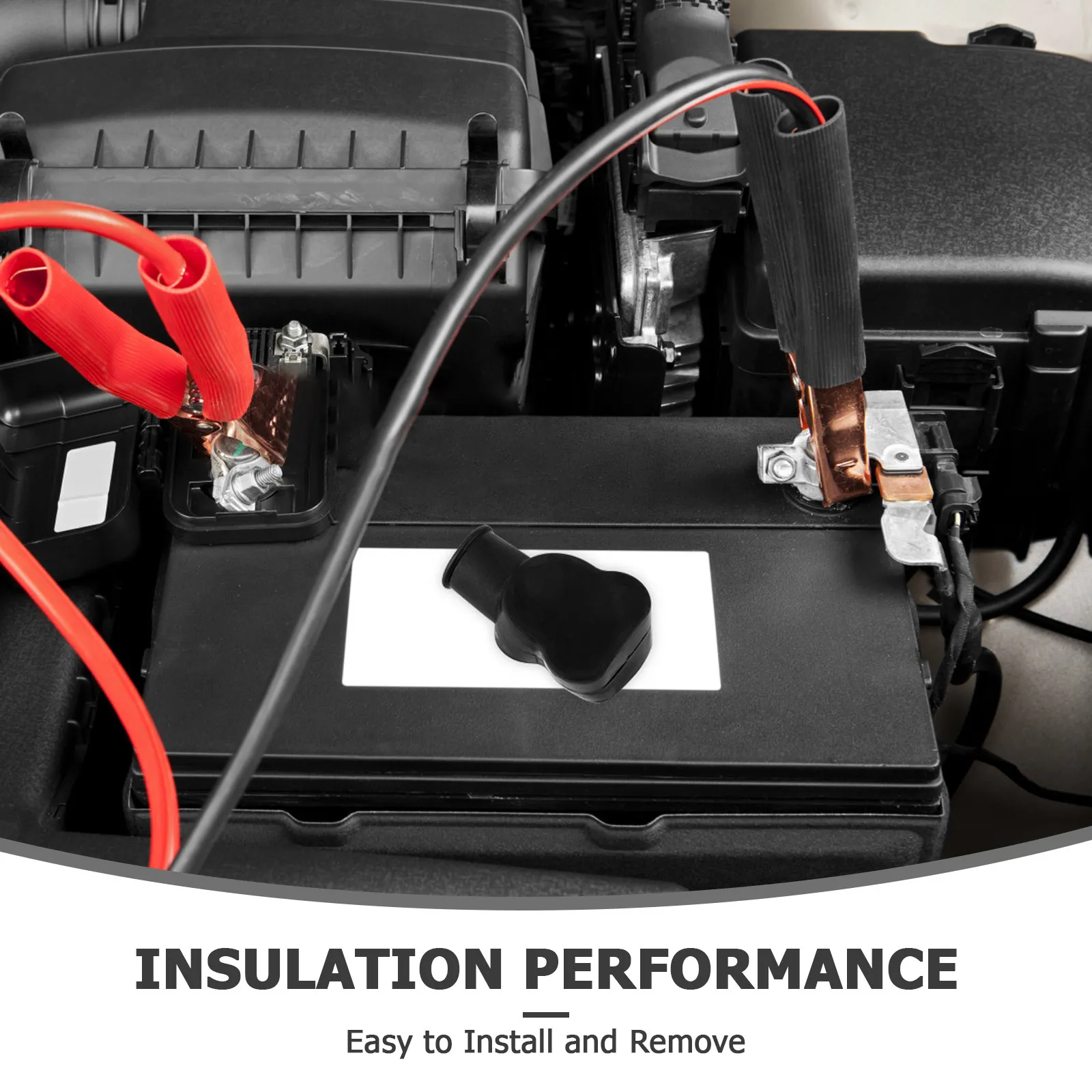 1Pair Automotive Battery Terminal Insulation Lug Caps PVC Protective Boots Corrosion Water Resistant Easy Installation Car