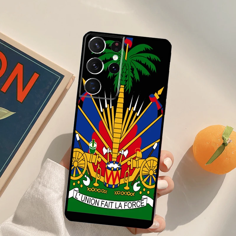 Funda con bandera de Haiti para Samsung Galaxy, S21, S22, S23 Ultra, S8, S9, S10, Note 10 Plus, Note 20 Ultra, S20 FE
