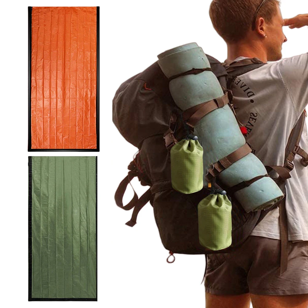 

Emergency Sleeping Bag Waterproof Survival Sleeping Bag Thermal Bivy Sack Emergency Blanket for Outdoor Camping Hiking