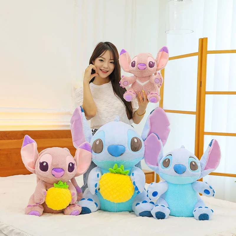 35/50cm Fruit Stitch Angel Plush Toy Star Baby Girl Gift Pineapple Stitch Plushies Stuffed Animal Dog Pillow Dolls