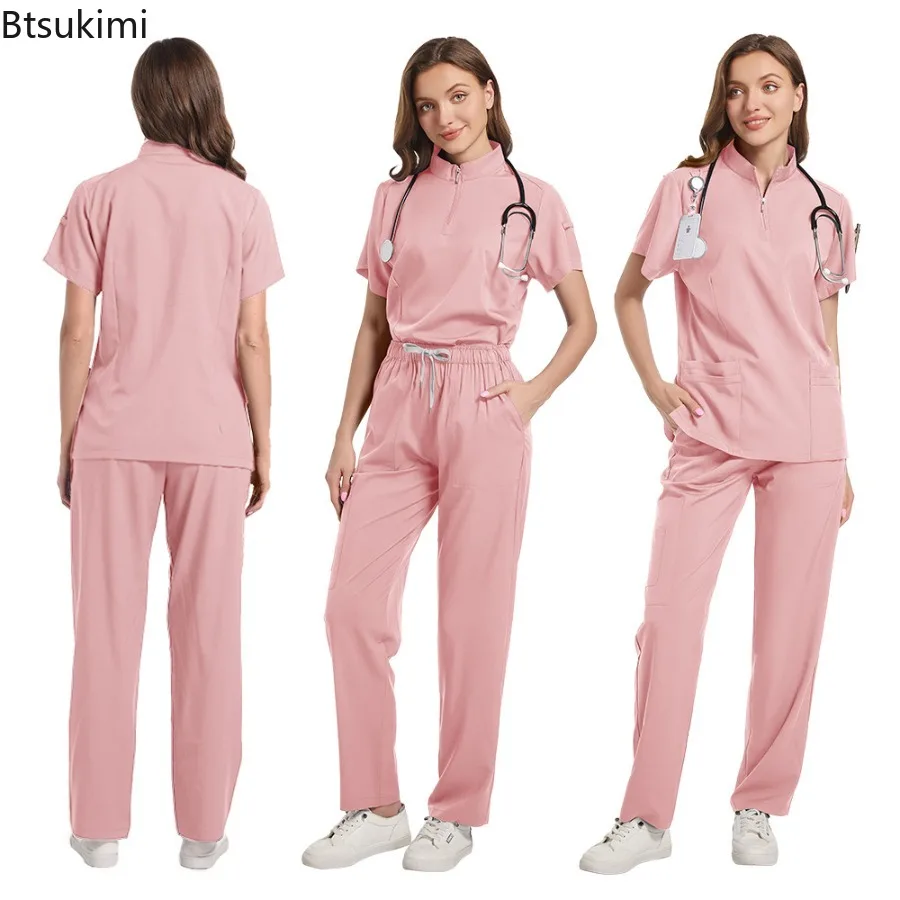 uniformes-cirurgicos-femininos-conjuntos-de-enfermagem-com-bolso-calcas-retas-uniformes-medicos-para-enfermeiras-scrubs-clinicos-salao-de-beleza-e-hospitalares