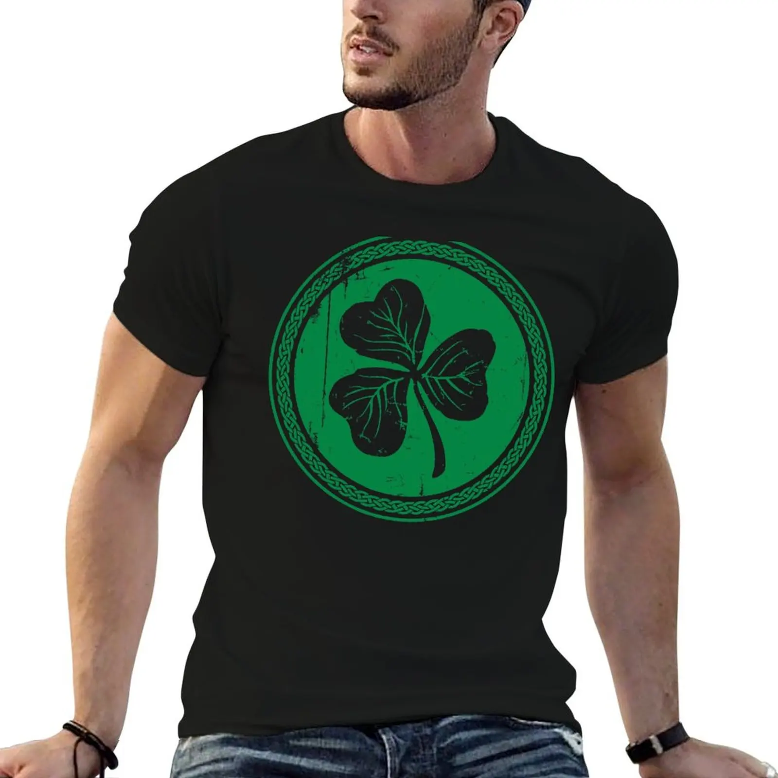 Clover & Braid - dark green T-Shirt luxury t-shirt vintage anime shirt workout shirts for men