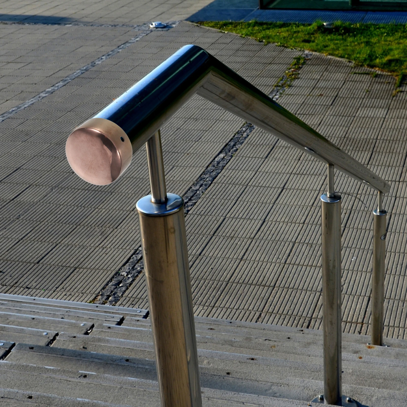 2 stuks RVS LeuningCover DuurzaamFittings ArmsteunLadderCaps RoundRailEndPlugs ConnectingHardware TrafficGuardrail