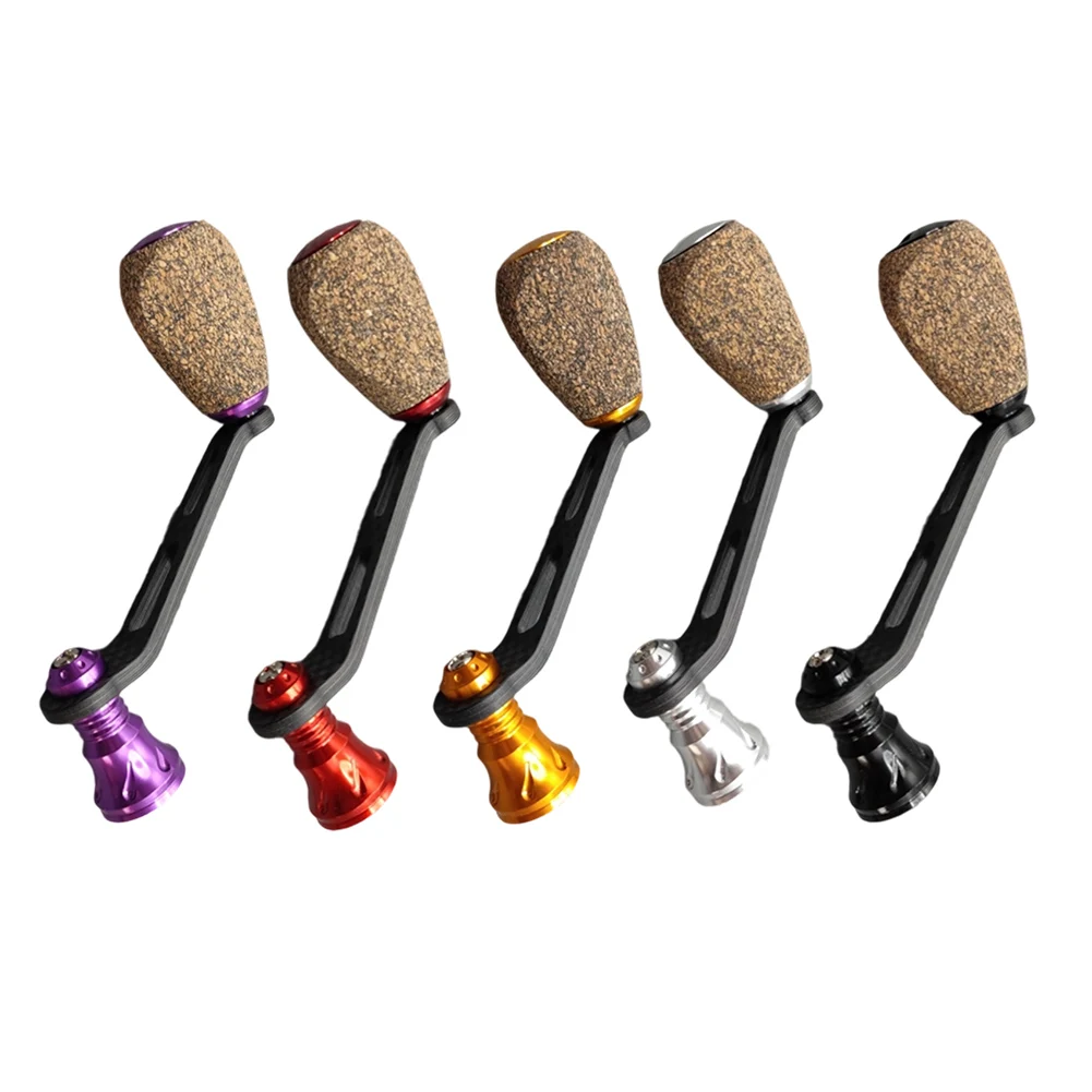 For DAIWA 70mm Screw In Type \Spinnings \Reel \Carbon \Rubber Cork Single Handle Replacement Fishing Reel Handle Parts