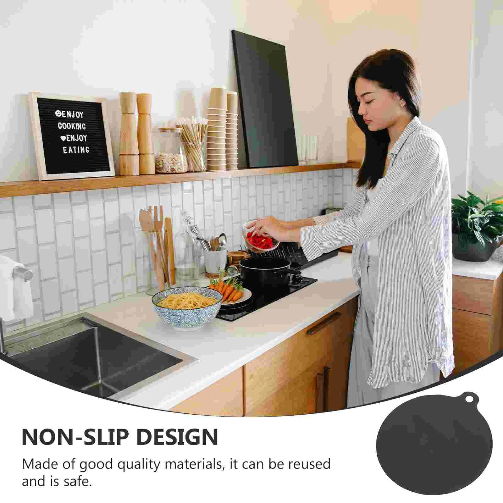 2 Pcs Induction Cooker Silicone Mat Microwave Wear-resistant Pad Stove Top Cover Pot Hot Holder