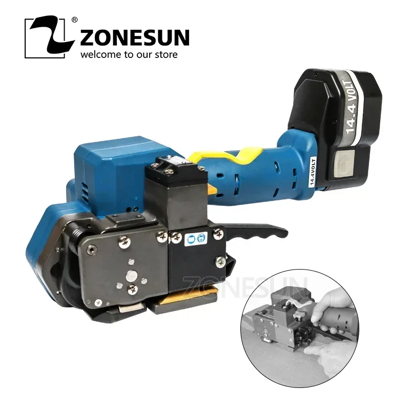 P323 Battery Powered Hand Tool Electrical Strapping Tools Battery Packaging Machine Sealless Combination Rechargeable Packer