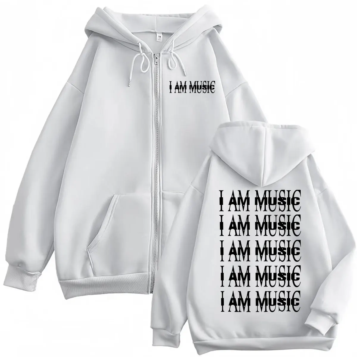 مغني الراب Playboi Carti أنا موسيقى قلنسوة بسحاب الرجال النساء الملابس موضة الهيب هوب زمم بلوزات المتضخم الصوف البلوفرات