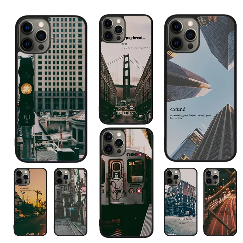 city dictionary words Phone Case For iPhone 16 15 14 11 12 13 mini Pro  XR XS MAX Plus coque Cover Shell