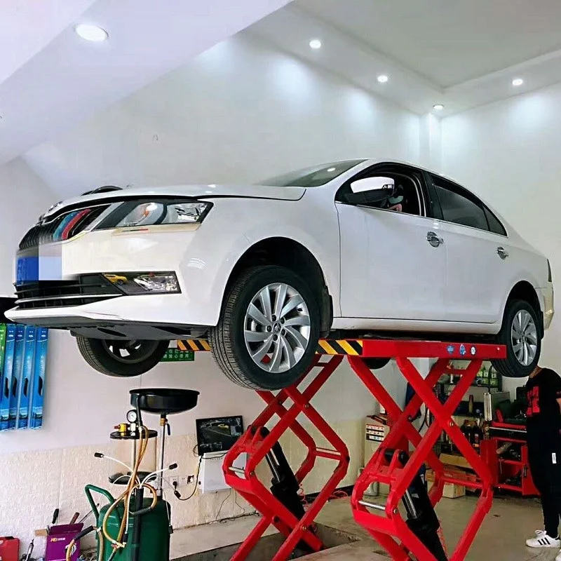 Hydraulic Electric Garage Horizontal Scissor Lift Low Rise Car Lift