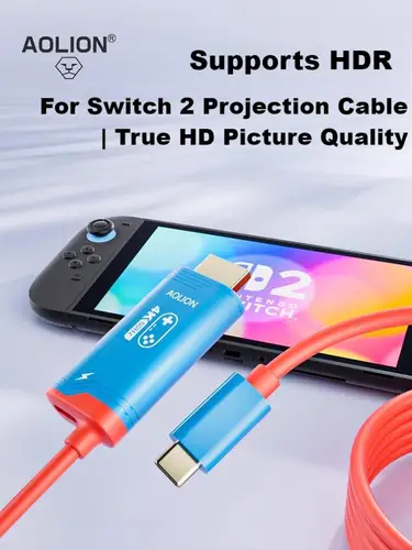 Imagen 1 del producto AOLION para Switch 2 Cable de proyección HD Base portátil NS2 Dock Docking Dock Converter TV adaptador de pantalla directa externa