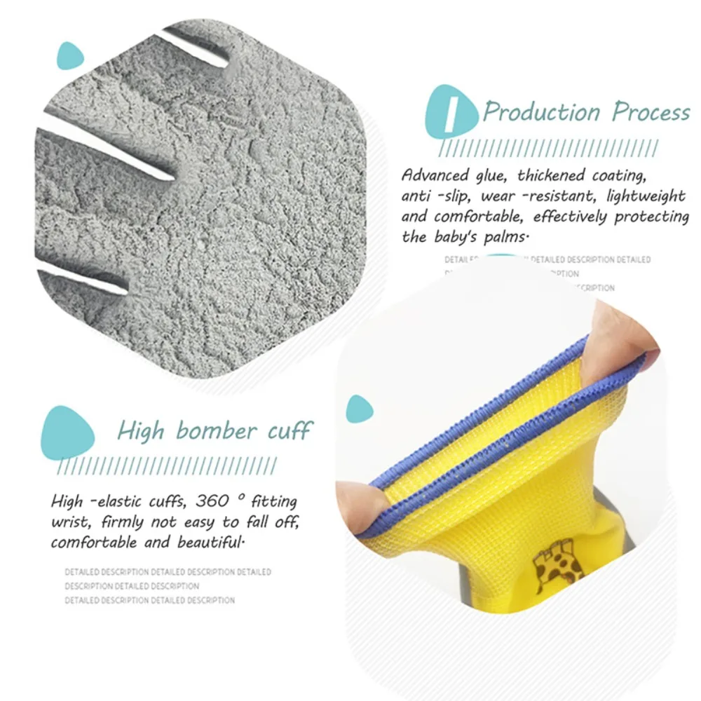 

Safety Protector Gardening Gloves Non-Slip Breathable Children Protective Gloves Durable Work Gloves Collect Seashells