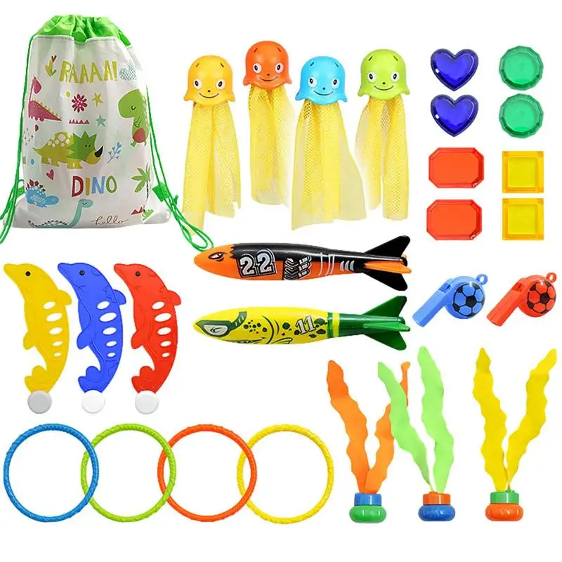 Dive Toys Colorful Set Of Swim Toys Pool Toys For Underwater Diving Training Children's Toys For Swimming Underwater Pool