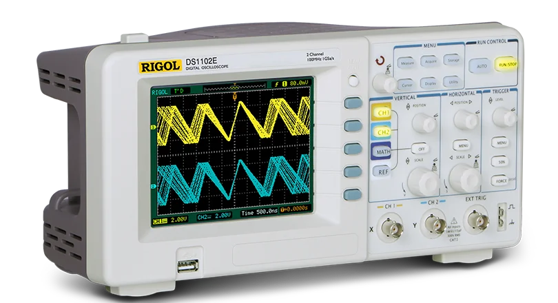 Rigol DS1102Z-E DS1202Z-E, due canali, oscilloscopio digitale 100/200 MHz Generatore integrato a 2 canali con funzionalità complete da 25 MHz