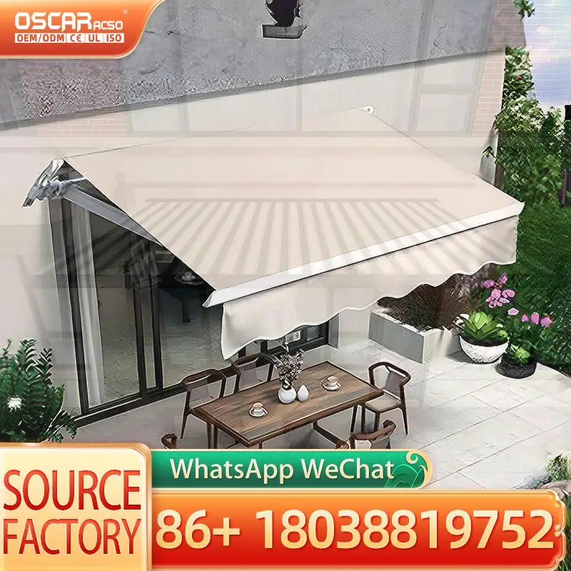 

Motorized Retractable Aluminum Awnings for Outdoor Patio Balcony Rain Cover in Europe Retractable Awning