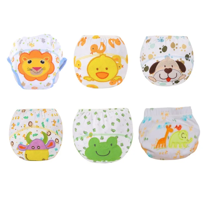 6pcs/Lot Baby Girls Boys Training Pants Diapers Waterproof Learning Pants Toilet Potty Training