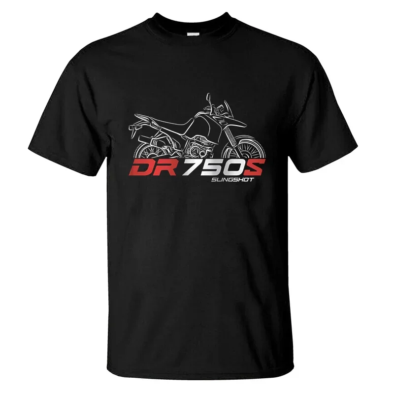 2024 Hommes T-shirt T-shirt Décontracté Suzukis DR 750 Graphique D'été Manches Courtes 100% Coton S-3XL Cool Tee