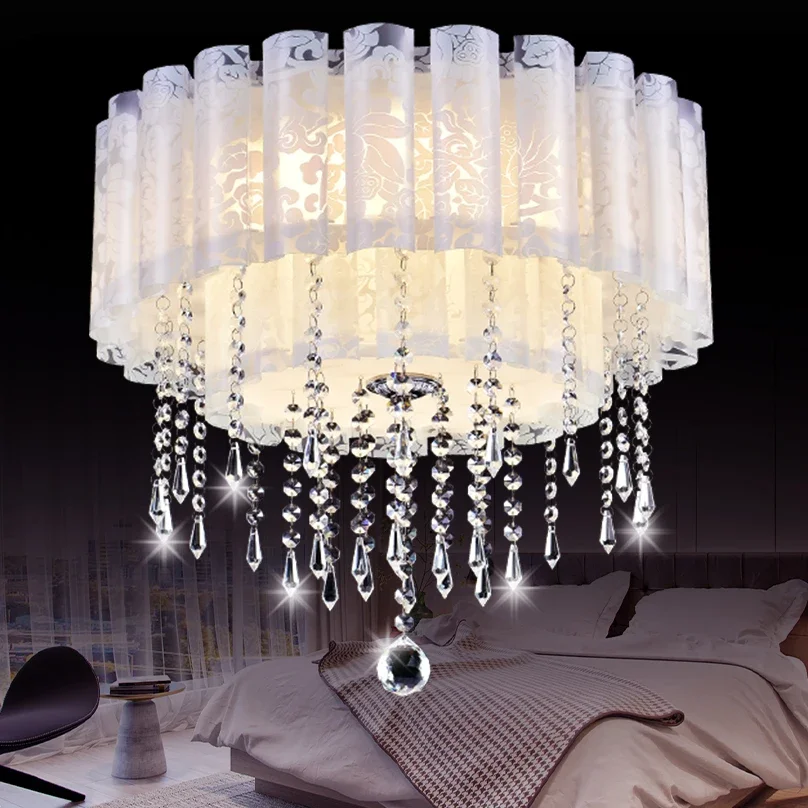 

Crystal bedroom light, simple and atmospheric LED living room, bedroom, dining room, wedding room light, modern ceiling lamp