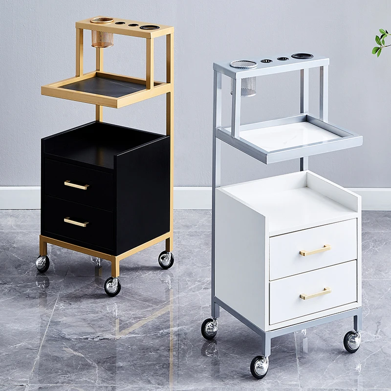 Storage Tattoo Salon Trolley Nail Tea Spaesthetician Makeup Salon Trolley Barber Carrello Portaoggetti Salon Furniture RR50ST