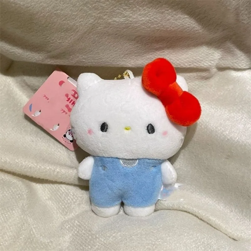 New Sanrio Plush Doll Hello Kitty Keychain Cute Pochacco Children Plush Toys Keyring Kawaii Girls My Melody Plushie Doll Pendant