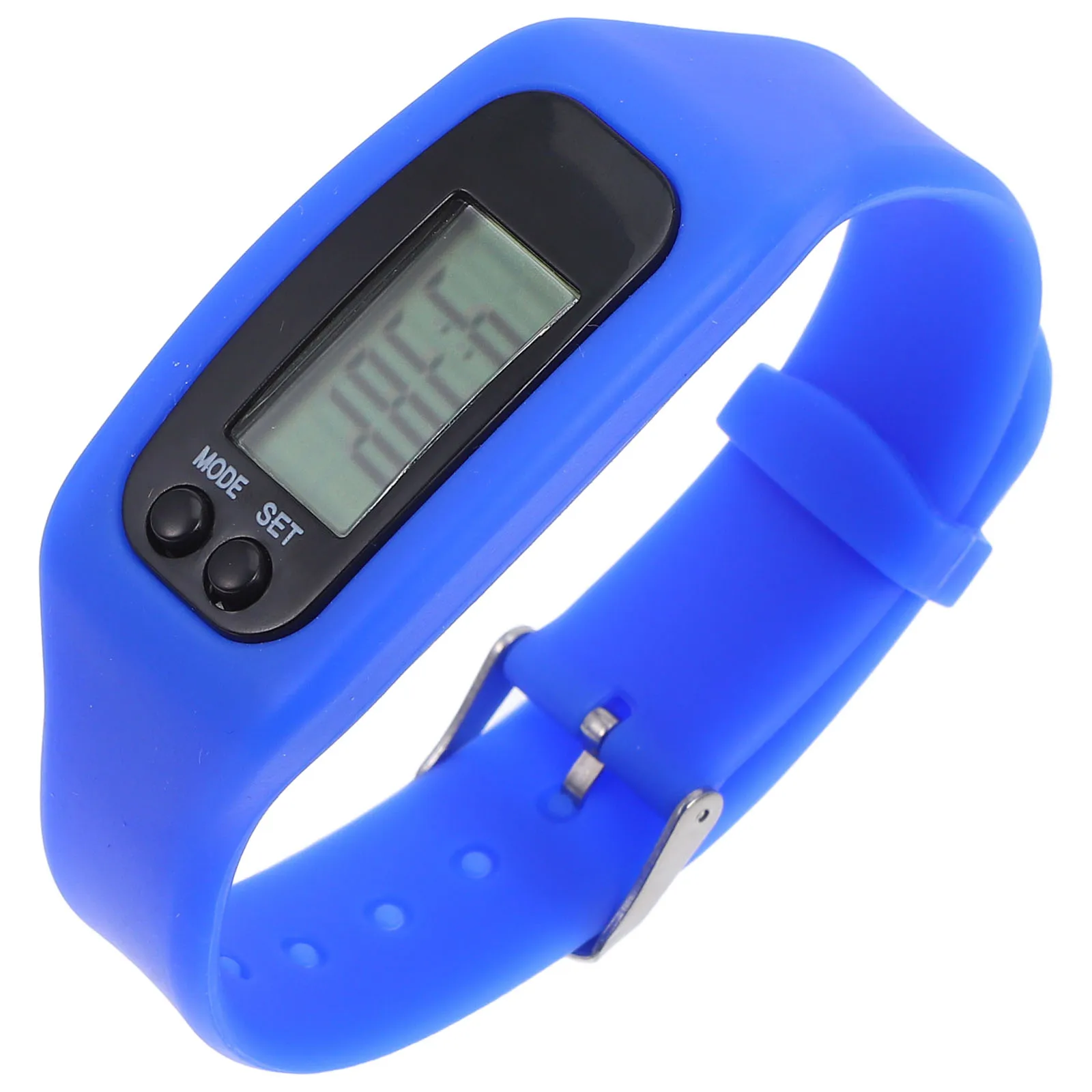 

Blue Silicone Counter for Bracelet Watch Men Women Silicone Wrist Pedometer Pedometer Lightweight Exercise Tracker Gift