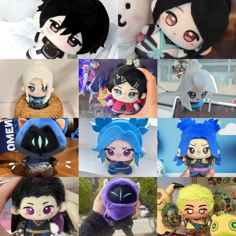 Juego popular de garabatos Valorant, Adorable muñeco de cuerpo de estrella de mar impreso de felpa, colgante de 13cm, llavero de Cosplay, juguetes, adornos para mochila, regalo