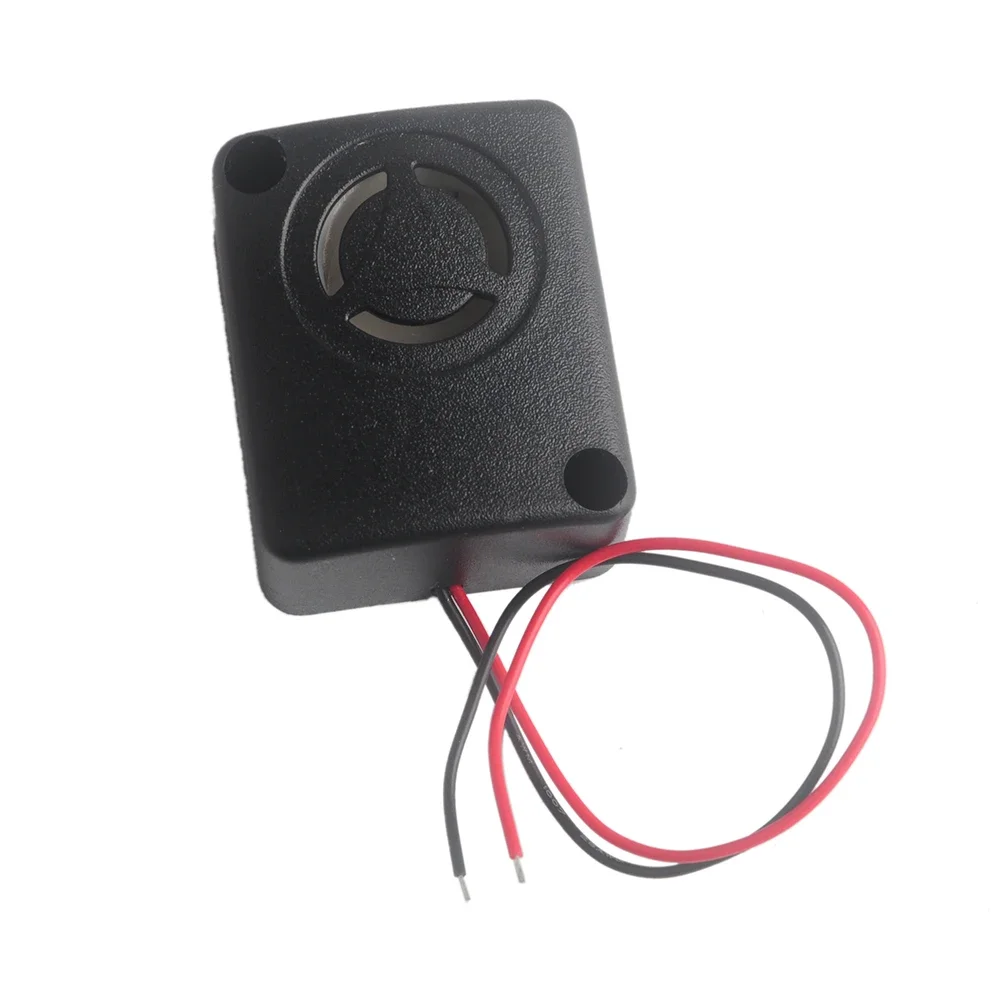 12V DC Black Mini Piezo Alarm Siren 110dB Insurance Safe Anti-Theft Alarm High-Decibel Buzzer Loud High Pitch for Car Vehicle