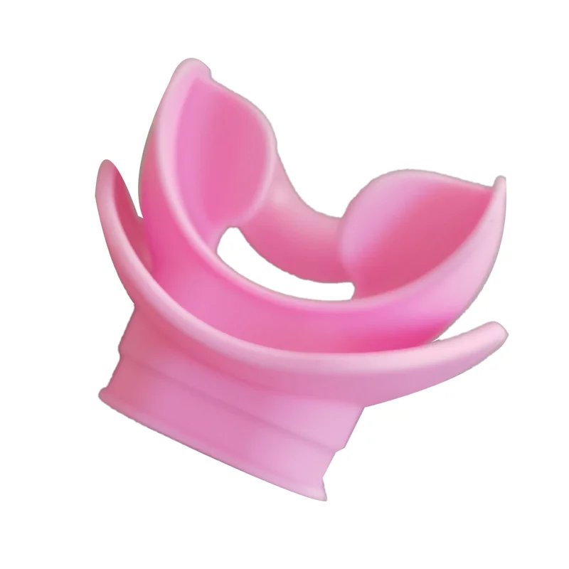 Nuovo regolatore per bocchino per morso per immersione in silicone modellabile Attrezzatura per immersione per morso d'acqua Valvola per snorkeling Respirazione Rosa