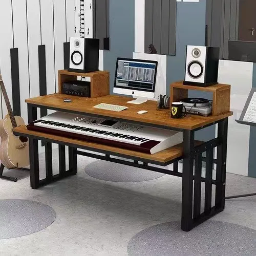 Hooqu Лидер продаж орех/дуб новый многофункциональный студийный стол современный простой стол с клавиатурой