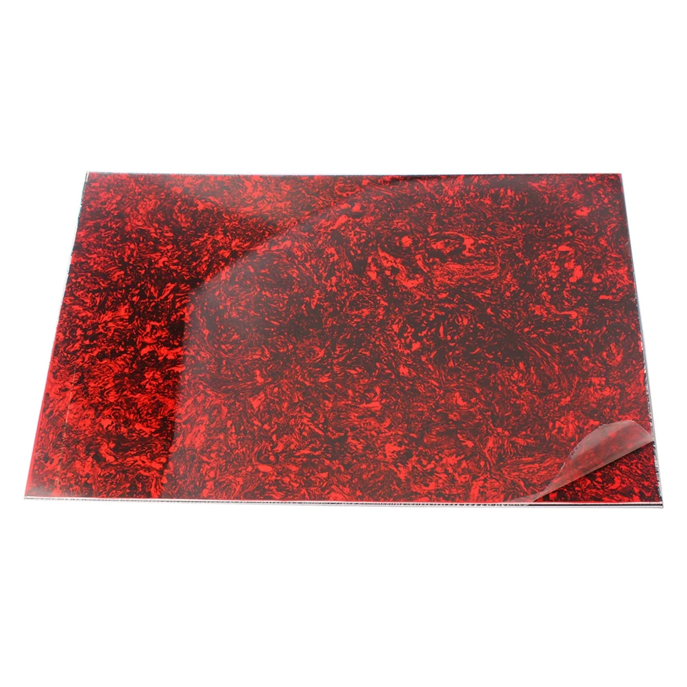 

Red Tortoise Shell Material Board 44X Scratch Resistant Acoustic Guitar Pickguard Sheets Blank Plates DIY Customization Protect