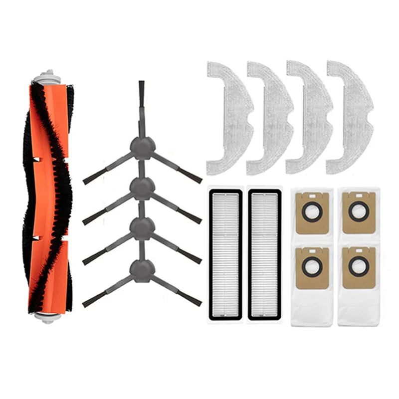 Fnjk-ロボット掃除機用スペアパーツ,Xiaomi Dreame bot用スペアパーツ,d10 plus,rls3d,メインブラシ,サイドブラシ,HEPAフィルター,モップ,ダストバッグ