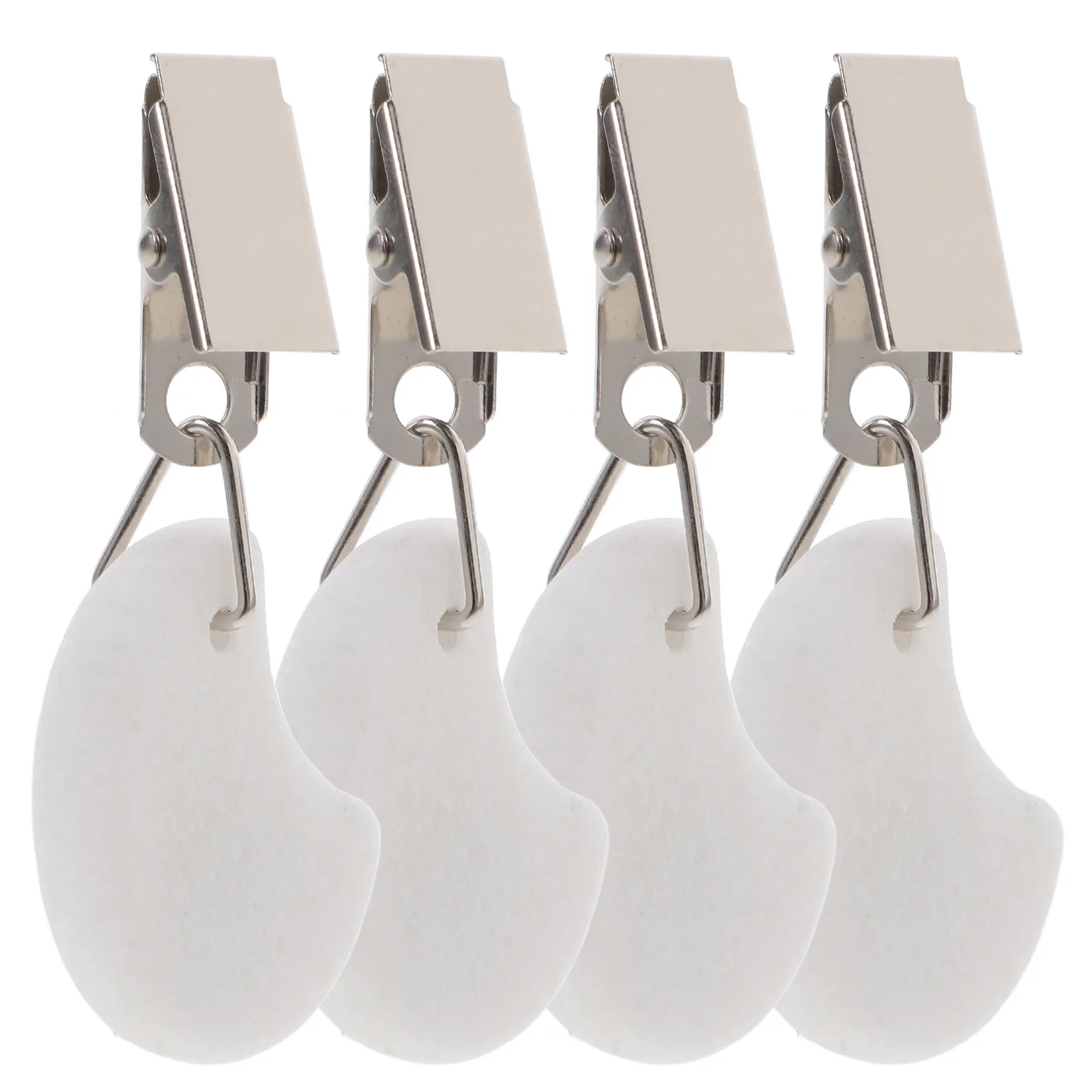 

4Pcs Heavy Duty Marble Tablecloth Weights Clips Moon Shape Stone Clamp for Outdoor Patio Picnic Table Cover Table Weights