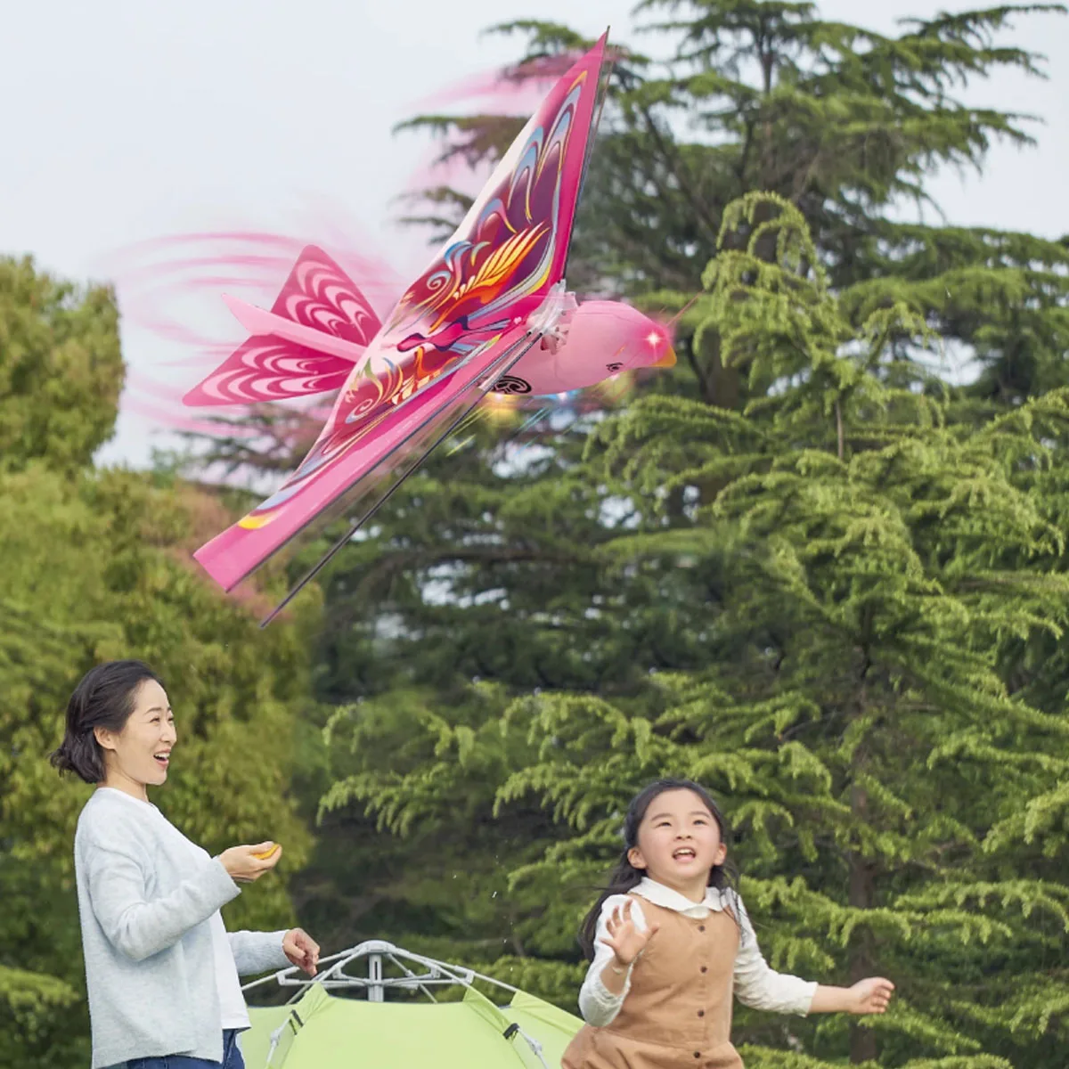 Simulazione di svolazzanti ad ala volante uccello Luban Space Bird lancio a mano uccello volante libero nuovo giocattolo elettrico luminoso unico