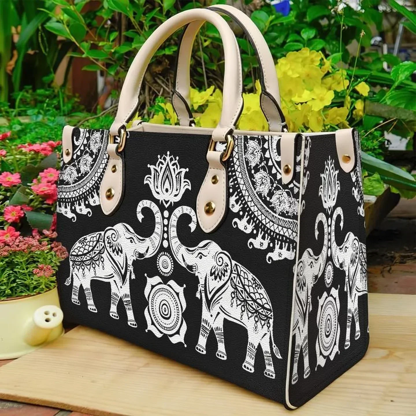 Bolsa de couro de elefante preto sacola | Tote de couro para mulheres bolsas para mulheres 2021 designer luxo carteira feminina