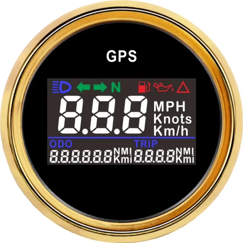 52mm Digital GPS Speedometer Speed Gauge Odometer for 12/24 Volts New Condition for Cars Motorcycles Trucks Yachts view 4