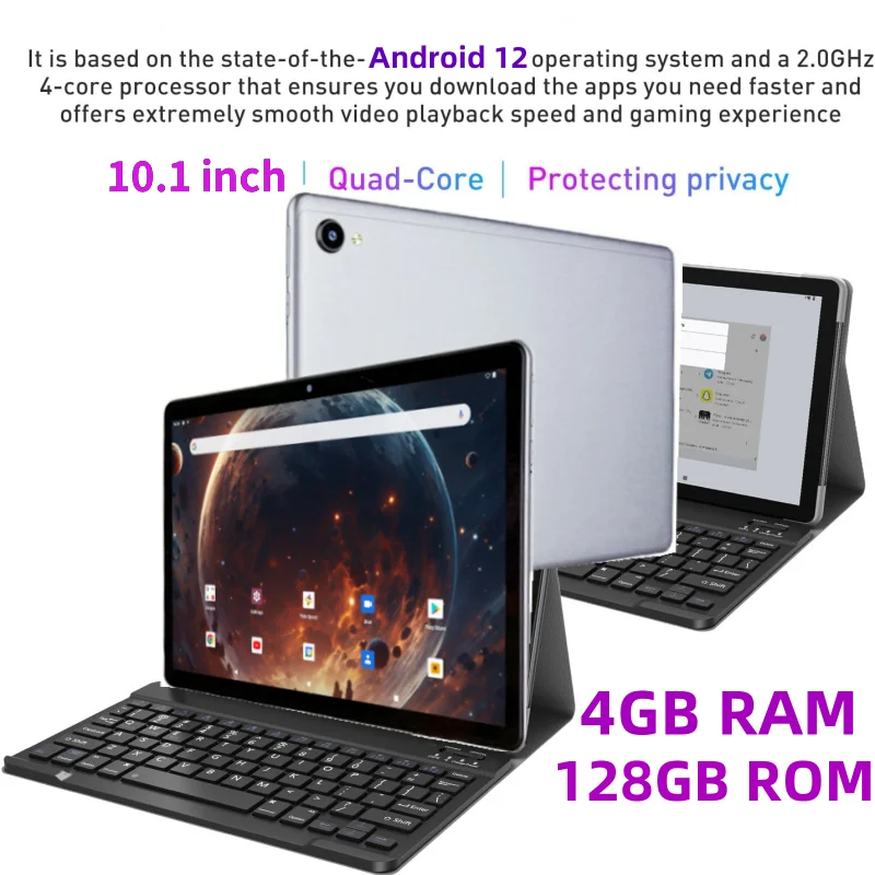

10.1 Inch 4GB RAM 128GB ROM Android 12 QP10 Tablet PC MTK8183 Octa Core 2.0GHz LCD IPS Touchscreen Front 8.0MP Rear 13.0MP