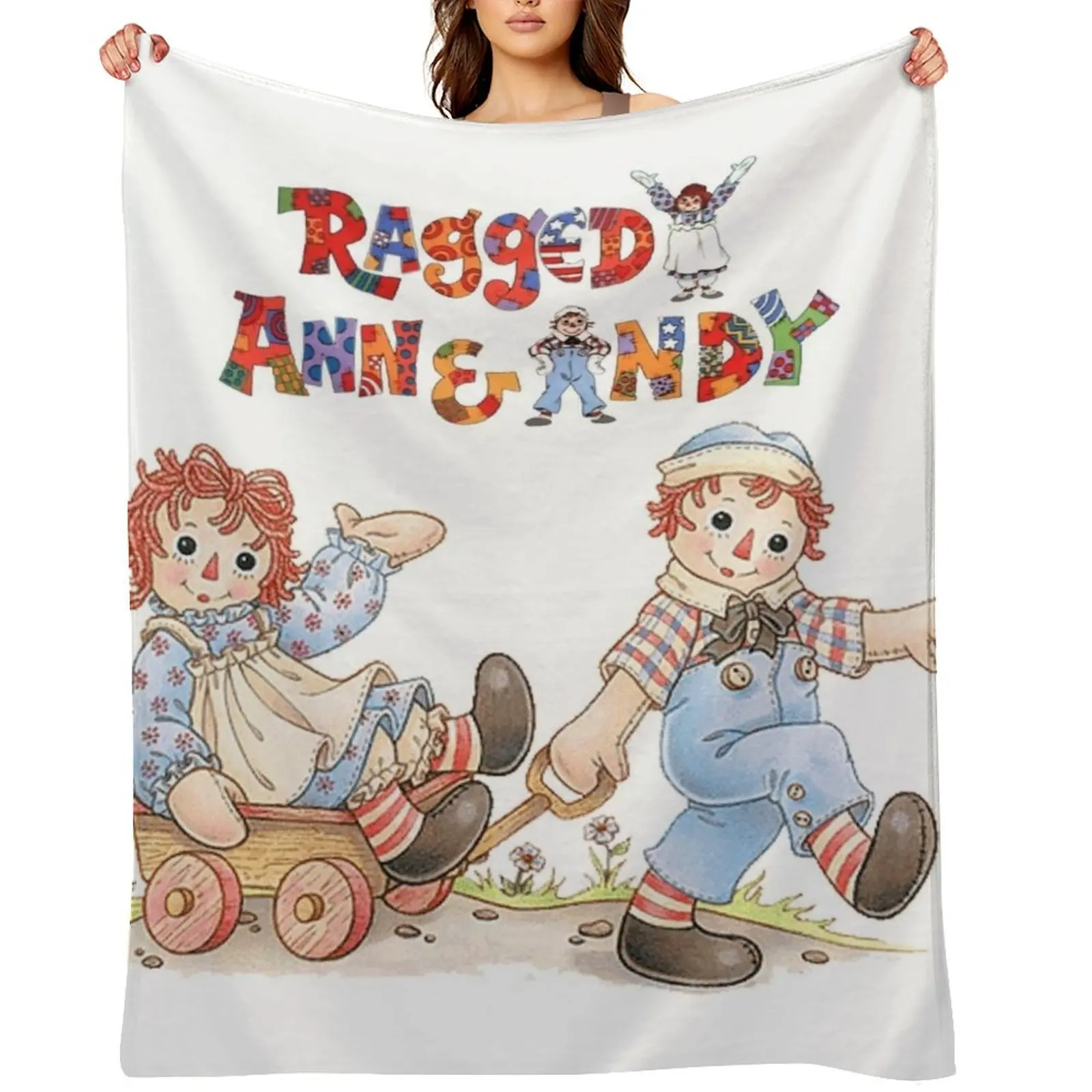 

Raggedy Ann And Raggedy Andy Throw Blanket Luxury Picnic Sofa Soft Blankets