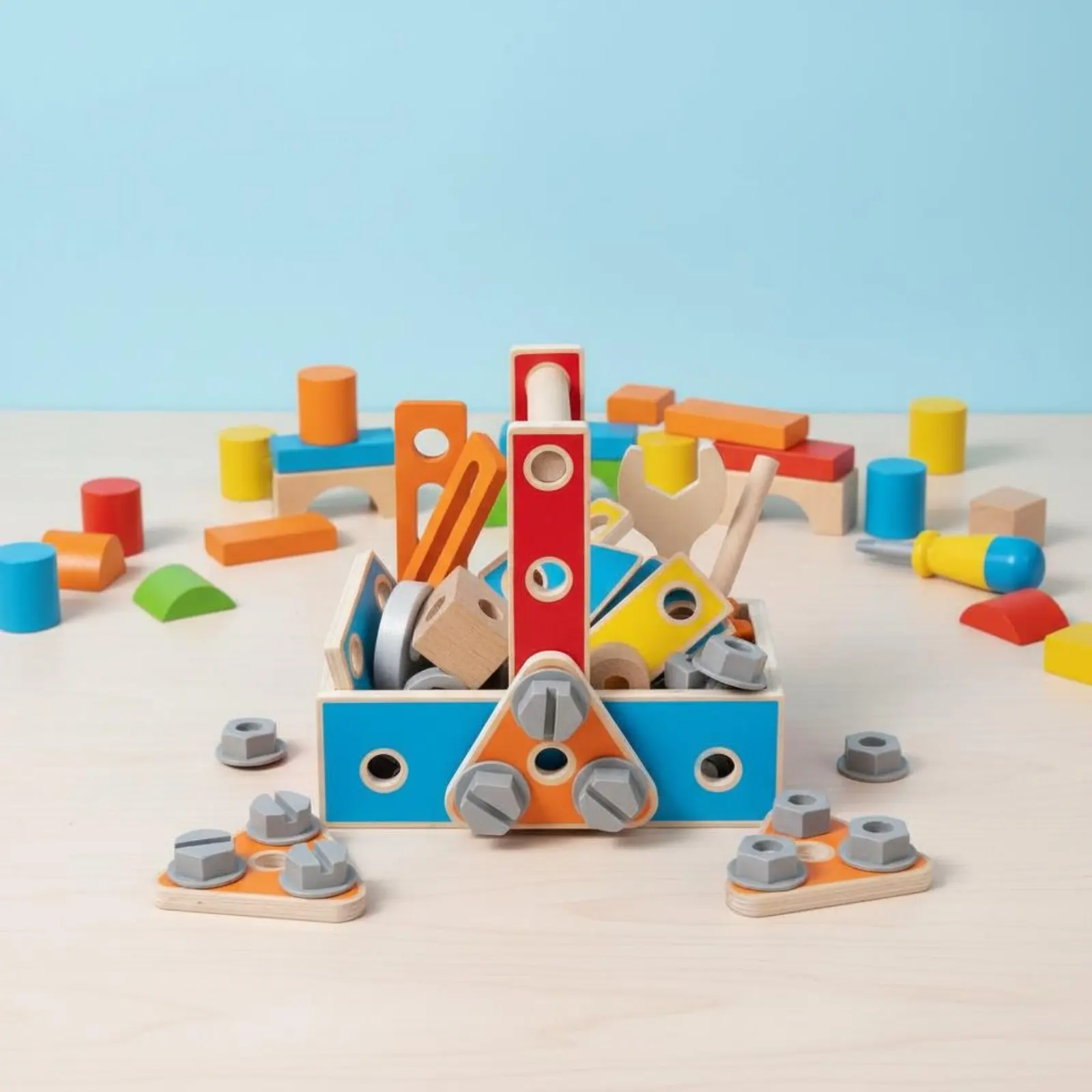 Screw Assembly Toy Stimulates Creativity Kids Construction Storage Container Disassembly Construction Piece Set Child-Safe