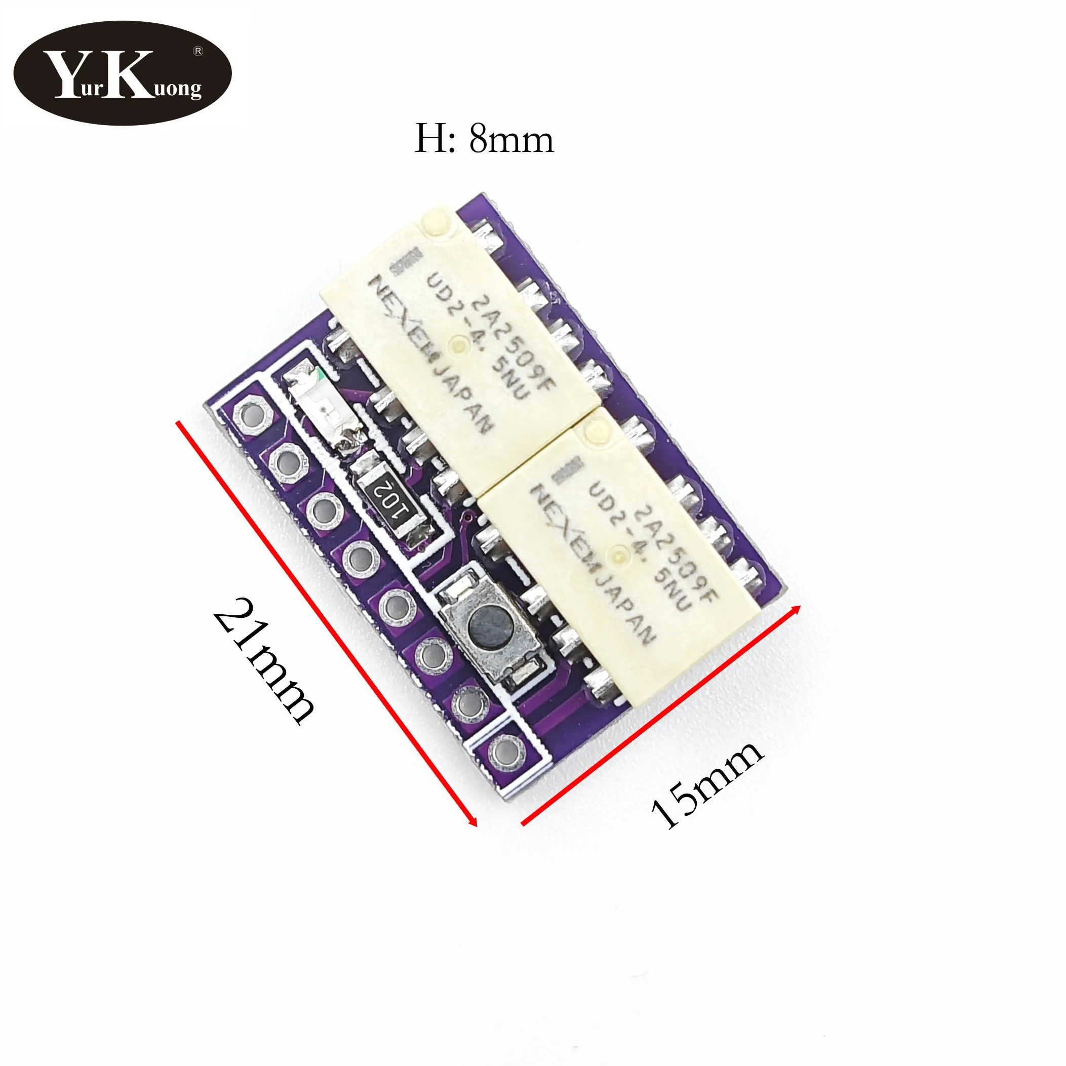 DC 3.7V-12V 2CH Relay Remote Switch 2A Relay Wireless Switch 2Way NO COM NC Output 0V Switching Mini Micro Relay Momentary Latch