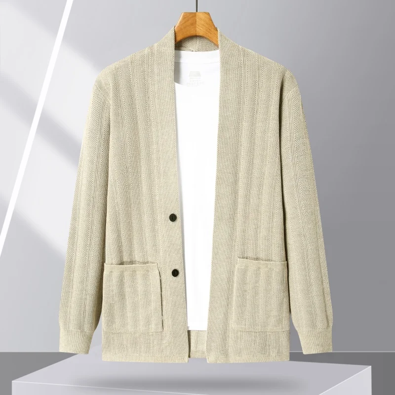 Men's New Autumn Winter Long Sleeves Knitting Cardigan Keep Warm Jacquard Exquisite Sweater Leisure Fashion Men's Clothing Tops